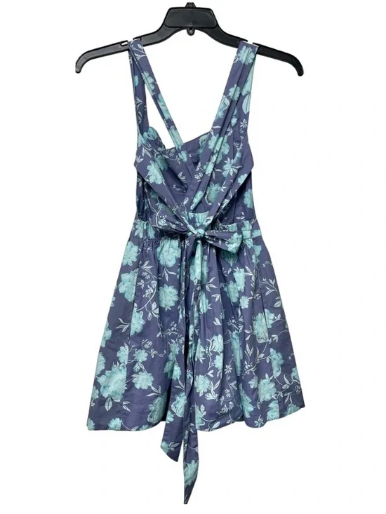 New Free People Meet Me In Maui Sleeveless Minidress in Ocean Combo Size M - Picture 8 of 12